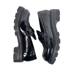 La Canadienne Douglas Platform Loafer Womens 10 M Black Patent Leather